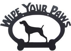 Sweeney Ridge Weimaraner Wipe Your Paws Sign