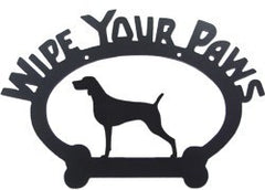 Sweeney Ridge Weimaraner Wipe Your Paws Sign