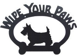 Sweeney Ridge Scottish Terrier Wipe Your Paws Sign