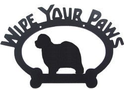 Sweeney Ridge Old English Sheepdog Wipe Your Paws Sign