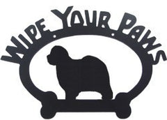 Sweeney Ridge Old English Sheepdog Wipe Your Paws Sign