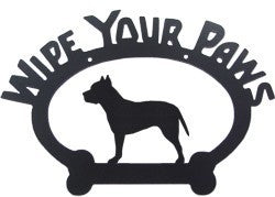 Sweeney Ridge Pit Bull Terrier Wipe Your Paws Sign