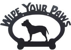Sweeney Ridge Pit Bull Terrier Wipe Your Paws Sign