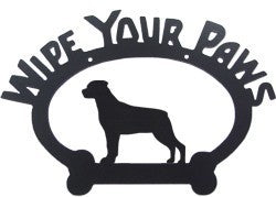 Sweeney Ridge Rottweiler Wipe Your Paws Sign