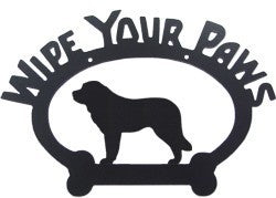 Sweeney Ridge St. Bernard Wipe Your Paws Sign