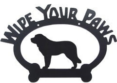 Sweeney Ridge St. Bernard Wipe Your Paws Sign