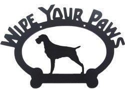 Sweeney Ridge German Wire Hair Pointer Wipe Your Paws Sign