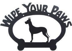Sweeney Ridge Great Dane Wipe Your Paws Sign