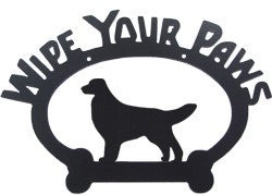 Sweeney Ridge Golden Retriever Wipe Your Paws Sign