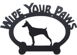 Sweeney Ridge Doberman Wipe Your Paws Sign