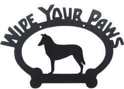 Sweeney Ridge Smooth Collie Wipe Your Paws Sign