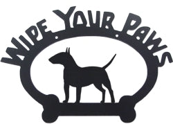 Sweeney Ridge Bull Terrier Wipe Your Paws Sign