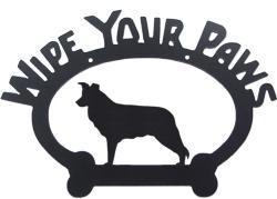Sweeney Ridge Border Collie Wipe Your Paws Sign