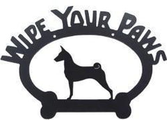 Sweeney Ridge Basenji Wipe Your Paws Sign