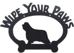 Sweeney Ridge Bearded Collie Wipe Your Paws Sign