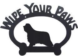 Sweeney Ridge Bearded Collie Wipe Your Paws Sign