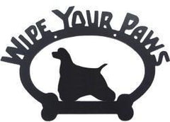 Sweeney Ridge American Cocker Spaniel Wipe Your Paws Sign