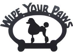 Sweeney Ridge Poodle Wipe Your Paws Sign