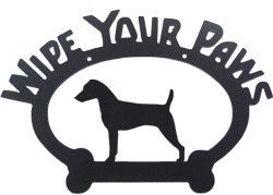 Sweeney Ridge Jack Russell Wipe Your Paws Sign
