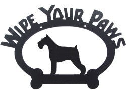 Sweeney Ridge Schnauzer Wipe Your Paws Sign