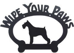 Sweeney Ridge Schnauzer Wipe Your Paws Sign