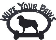 Sweeney Ridge Australian Shepherd Wipe Your Paws Sign