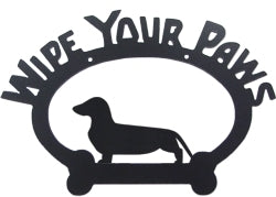 Sweeney Ridge Dachsund Wipe Your Paws Sign