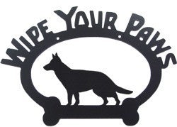 Sweeney Ridge German Shepherd Wipe Your Paws Sign