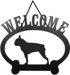 Sweeney Ridge Boston Terrier Welcome Sign