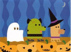Happy Howl-O-Ween Dog Themed Note Card Set