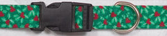 Elmo's Closet Holly Hearts Dog Collar