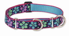 Lupine Flower Power Large Martingale Dog Collar (1 Inch)
