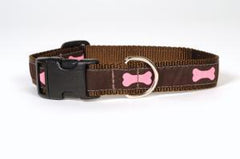 Spot My Dog Pink Bones Dog Collar
