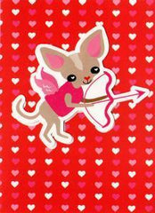 Chihuahua Cupid's Arrow Valentine's Day Card