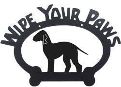 Sweeney Ridge Bedlington Terrier Wipe Your Paws Sign