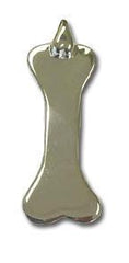 Silver Bones Sterling Silver Vertical Bone Dog ID Tag