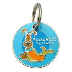 Dogoscopes Pisces Zodiac Sign Dog ID Tag