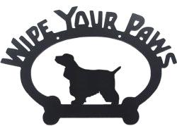 Sweeney Ridge English Cocker Spaniel Wipe Your Paws Sign