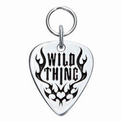Rockin' Doggie Wild Thing Sterling Silver Guitar Pick Dog Tag