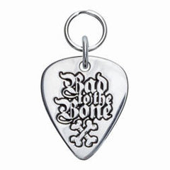 Rockin' Doggie Bad To The Bone Sterling Silver Guitar Pick Dog Tag