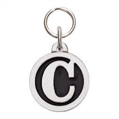 Rockin' Doggie Color Initial Dog Tag - Letter C