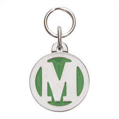 Rockin' Doggie Color Initial Dog Tag - Letter M