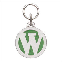 Rockin' Doggie Color Initial Dog Tag - Letter W
