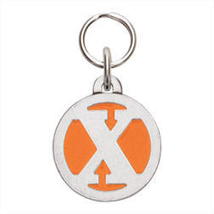 Rockin' Doggie Color Initial Dog Tag - Letter X
