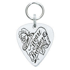 Rockin' Doggie Bad To The Bone Pewter Guitar Pick Dog Tag
