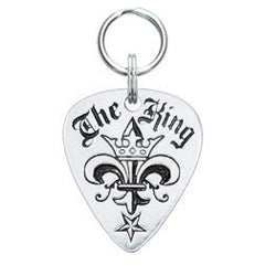 Rockin' Doggie The King Pewter Guitar Pick Dog Tag
