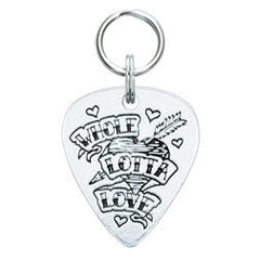 Rockin' Doggie Whole Lotta Love Pewter Guitar Pick Dog Tag