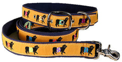 Belted Cow Beltie (Mustard) Dog Collar