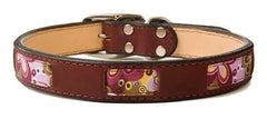 Bookie & Belle Berry Hippy Chic Leather Dog Collar
