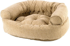 Bowsers Mosaic Sand Microvelvet Double Donut Dog Bed